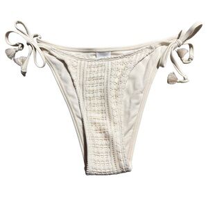 Wild Fable Cream Crochet Bikini Bottom